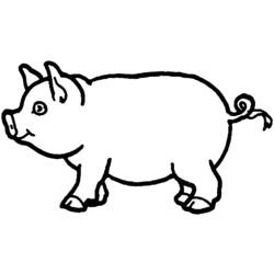 Раскраска: свинья (Животные) #3625 - Бесплатные раскраски для печати