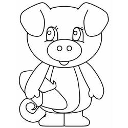 Раскраска: свинья (Животные) #3628 - Бесплатные раскраски для печати