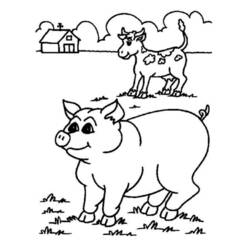 Раскраска: свинья (Животные) #3629 - Бесплатные раскраски для печати