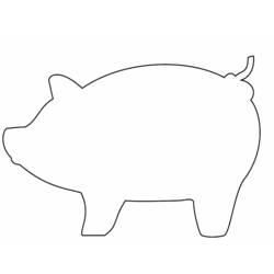 Раскраска: свинья (Животные) #3664 - Бесплатные раскраски для печати