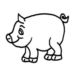 Раскраска: свинья (Животные) #3669 - Бесплатные раскраски для печати