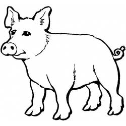 Раскраска: свинья (Животные) #3671 - Бесплатные раскраски для печати
