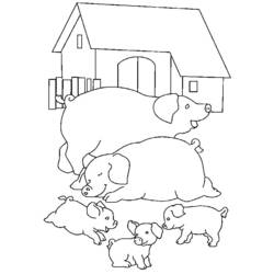 Раскраска: свинья (Животные) #3675 - Бесплатные раскраски для печати