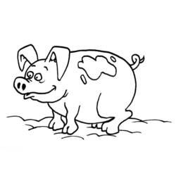 Раскраска: свинья (Животные) #3682 - Бесплатные раскраски для печати