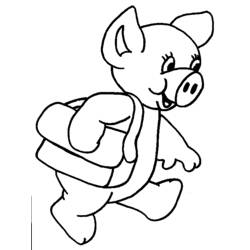 Раскраска: свинья (Животные) #3777 - Бесплатные раскраски для печати