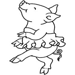 Раскраска: свинина (Животные) #17628 - Бесплатные раскраски для печати