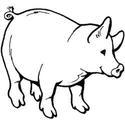 Раскраска: свинина (Животные) #17640 - Бесплатные раскраски для печати