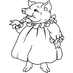 Раскраска: свинина (Животные) #17648 - Бесплатные раскраски для печати