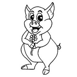 Раскраска: свинина (Животные) #17669 - Бесплатные раскраски для печати