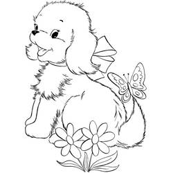 Раскраска: щенок (Животные) #2971 - Бесплатные раскраски для печати