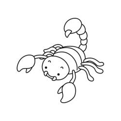 Раскраска: Скорпион (Животные) #14564 - Бесплатные раскраски для печати