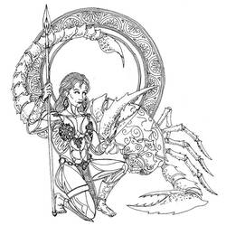 Раскраска: Скорпион (Животные) #14583 - Бесплатные раскраски для печати