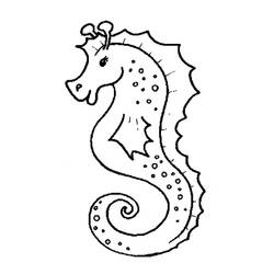 Раскраска: морской конек (Животные) #18594 - Бесплатные раскраски для печати