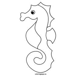 Раскраска: морской конек (Животные) #18659 - Бесплатные раскраски для печати