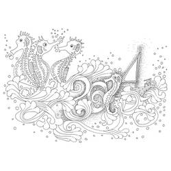 Раскраска: морской конек (Животные) #18681 - Бесплатные раскраски для печати