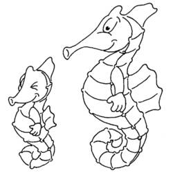 Раскраска: морской конек (Животные) #18688 - Бесплатные раскраски для печати