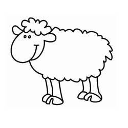 Раскраски: овца - Бесплатные раскраски для печати