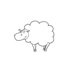 Раскраска: овца (Животные) #11454 - Бесплатные раскраски для печати