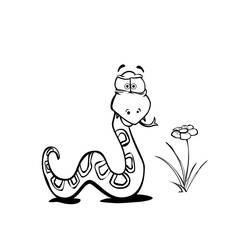 Раскраска: змея (Животные) #14386 - Бесплатные раскраски для печати