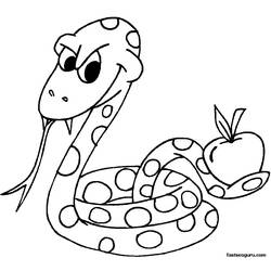 Раскраска: змея (Животные) #14436 - Бесплатные раскраски для печати