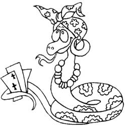 Раскраска: змея (Животные) #14480 - Бесплатные раскраски для печати