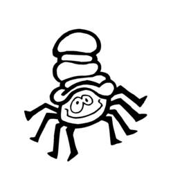 Раскраска: паук (Животные) #634 - Бесплатные раскраски для печати