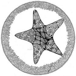 Раскраска: морская звезда (Животные) #6726 - Бесплатные раскраски для печати
