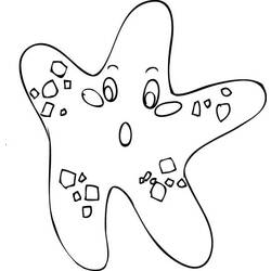 Раскраска: морская звезда (Животные) #6740 - Бесплатные раскраски для печати