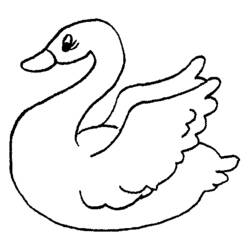 Раскраска: лебедь (Животные) #5004 - Бесплатные раскраски для печати