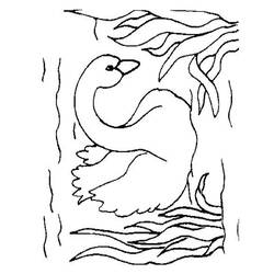 Раскраска: лебедь (Животные) #5009 - Бесплатные раскраски для печати