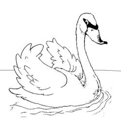 Раскраска: лебедь (Животные) #5024 - Бесплатные раскраски для печати