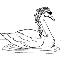 Раскраска: лебедь (Животные) #5026 - Бесплатные раскраски для печати
