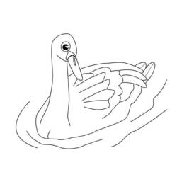 Раскраска: лебедь (Животные) #5029 - Бесплатные раскраски для печати