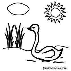 Раскраска: лебедь (Животные) #5042 - Бесплатные раскраски для печати