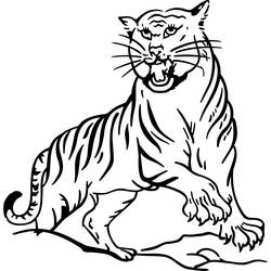 Раскраска: Tigris (Животные) #13596 - Бесплатные раскраски для печати