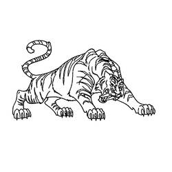 Раскраска: Tigris (Животные) #13617 - Бесплатные раскраски для печати