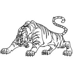 Раскраска: Tigris (Животные) #13688 - Бесплатные раскраски для печати