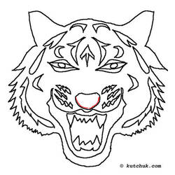 Раскраска: Tigris (Животные) #13690 - Бесплатные раскраски для печати