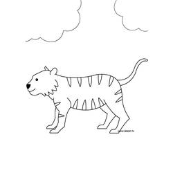 Раскраска: Tigris (Животные) #13733 - Бесплатные раскраски для печати