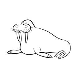 Раскраска: морж (Животные) #16480 - Бесплатные раскраски для печати