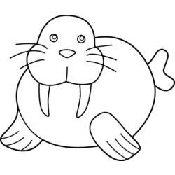 Раскраска: морж (Животные) #16490 - Бесплатные раскраски для печати