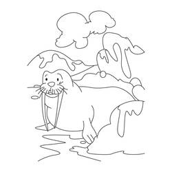 Раскраска: морж (Животные) #16638 - Бесплатные раскраски для печати