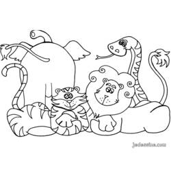 Раскраска: Дикие животные / джунгли (Животные) #21085 - Бесплатные раскраски для печати