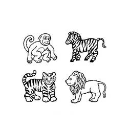 Раскраска: Дикие животные / джунгли (Животные) #21345 - Бесплатные раскраски для печати