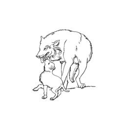 Раскраска: волк (Животные) #10445 - Бесплатные раскраски для печати