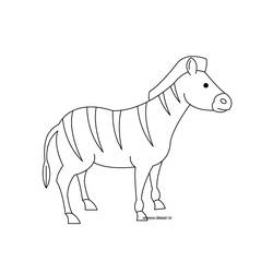 Раскраска: зебра (Животные) #12989 - Бесплатные раскраски для печати
