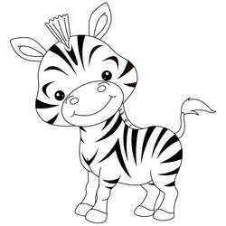 Раскраска: зебра (Животные) #12998 - Бесплатные раскраски для печати