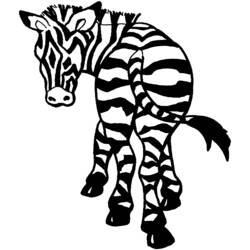 Раскраска: зебра (Животные) #13078 - Бесплатные раскраски для печати