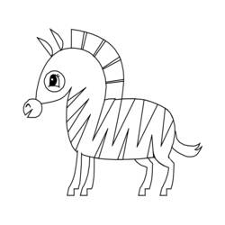 Раскраска: зебра (Животные) #13084 - Бесплатные раскраски для печати