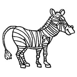 Раскраска: зебра (Животные) #13090 - Бесплатные раскраски для печати